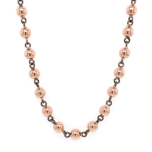 Silverhorn jewelers 18kt rose gold and black chain